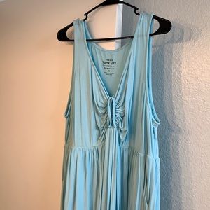 Torrid light blue tank midi dress with pockets, size 4